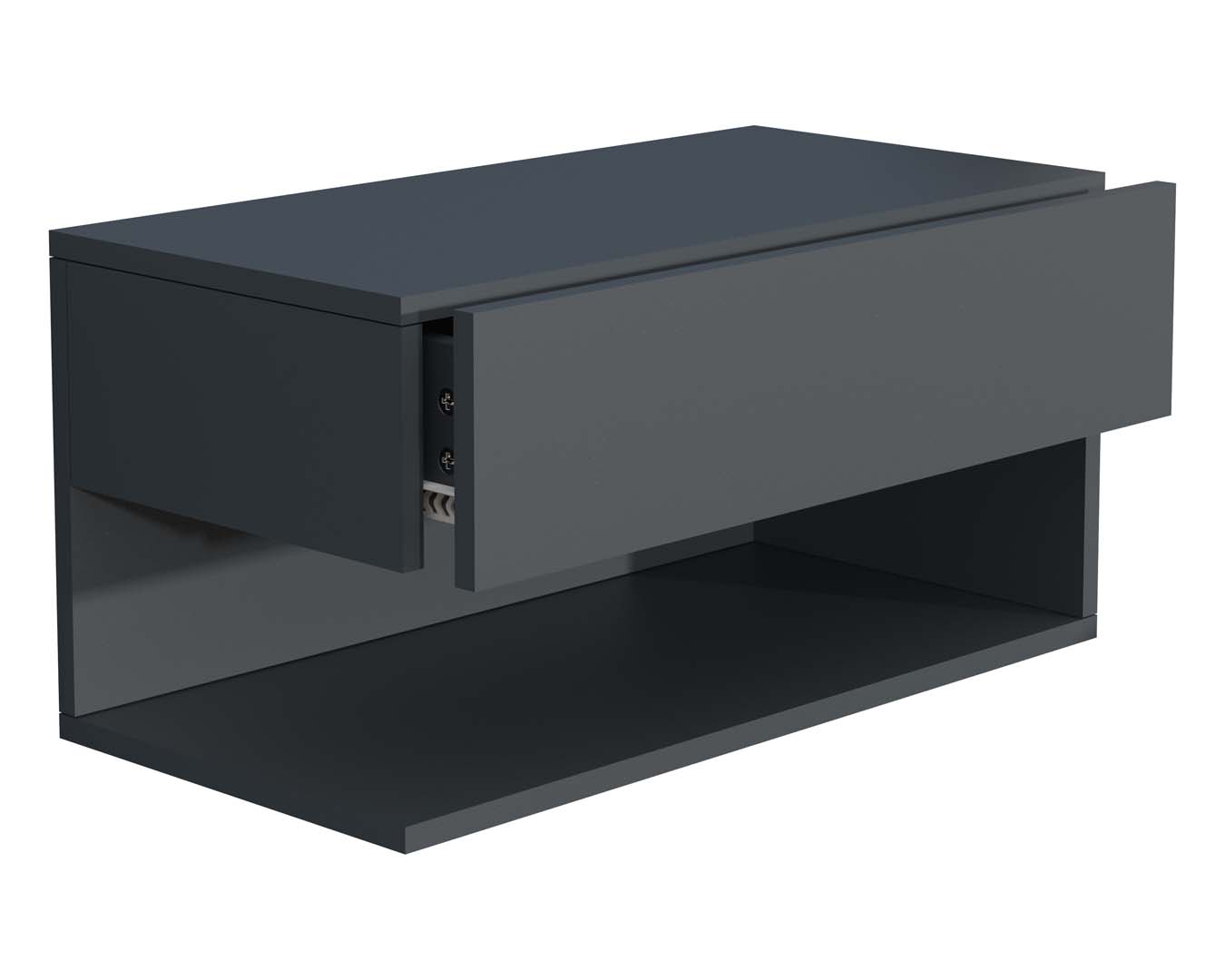 UsalXL60 natbord væghængt 1 skuffe 1 hylde antracit billede