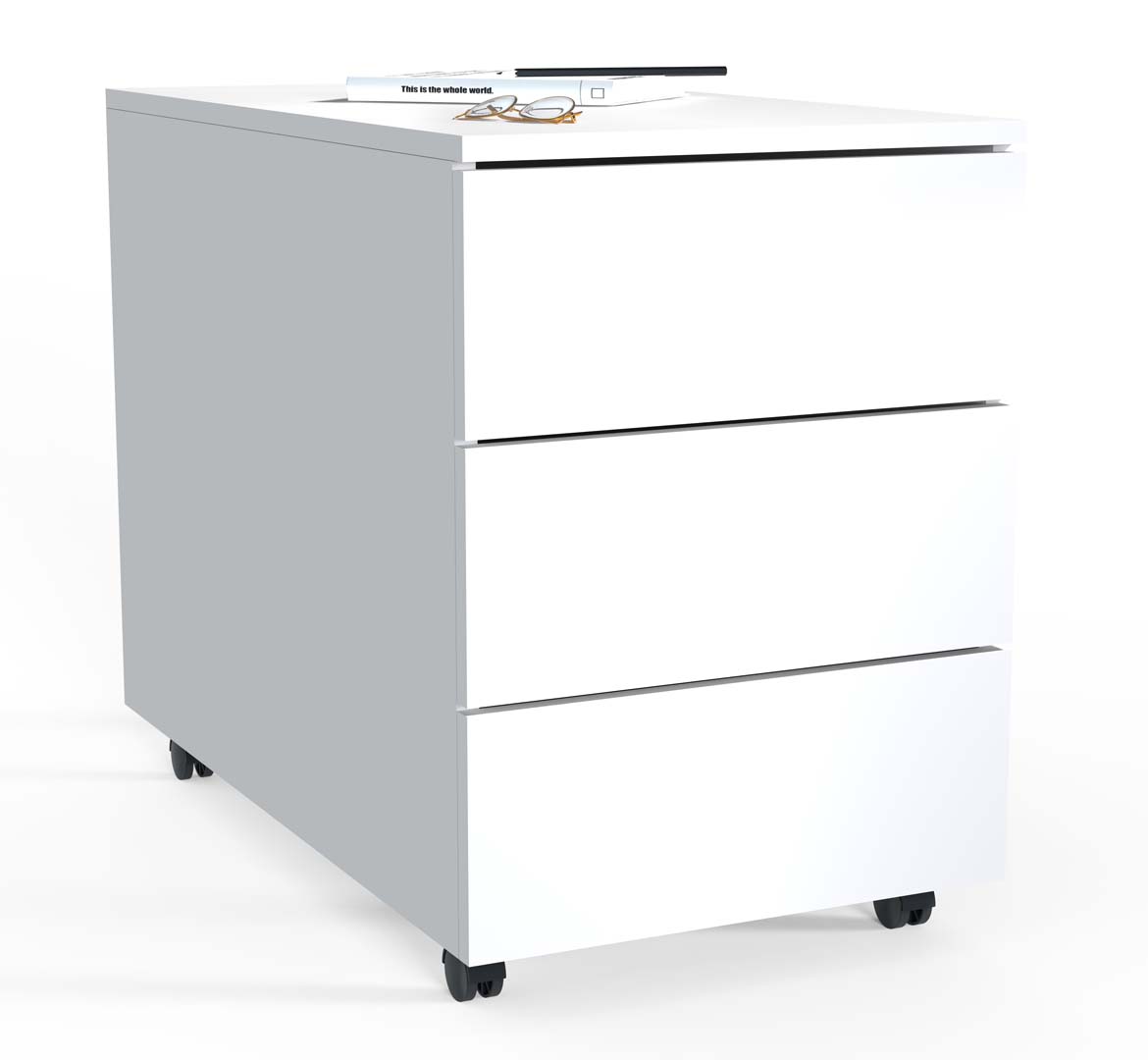 Dalosa703SB skuffekassette 3 skuffer hvid billede