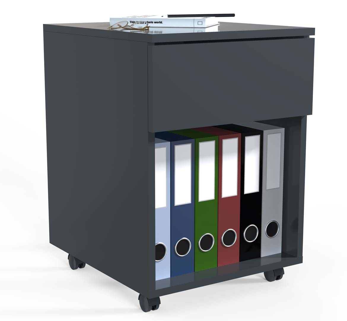 Dalosa451SB skuffekassette 1 skuffe 1 hylde antracit billede