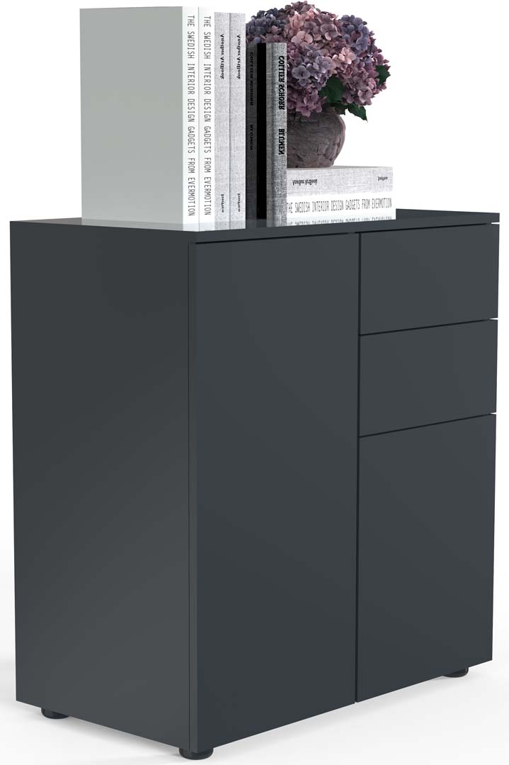 Dalosa4 skænk 2 låger 2 skuffer antracit billede