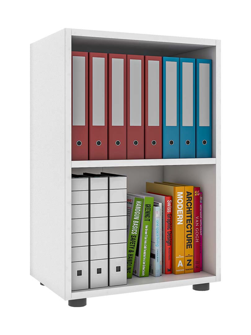 Ulas2 kontorreol 2 hylder hvid billede