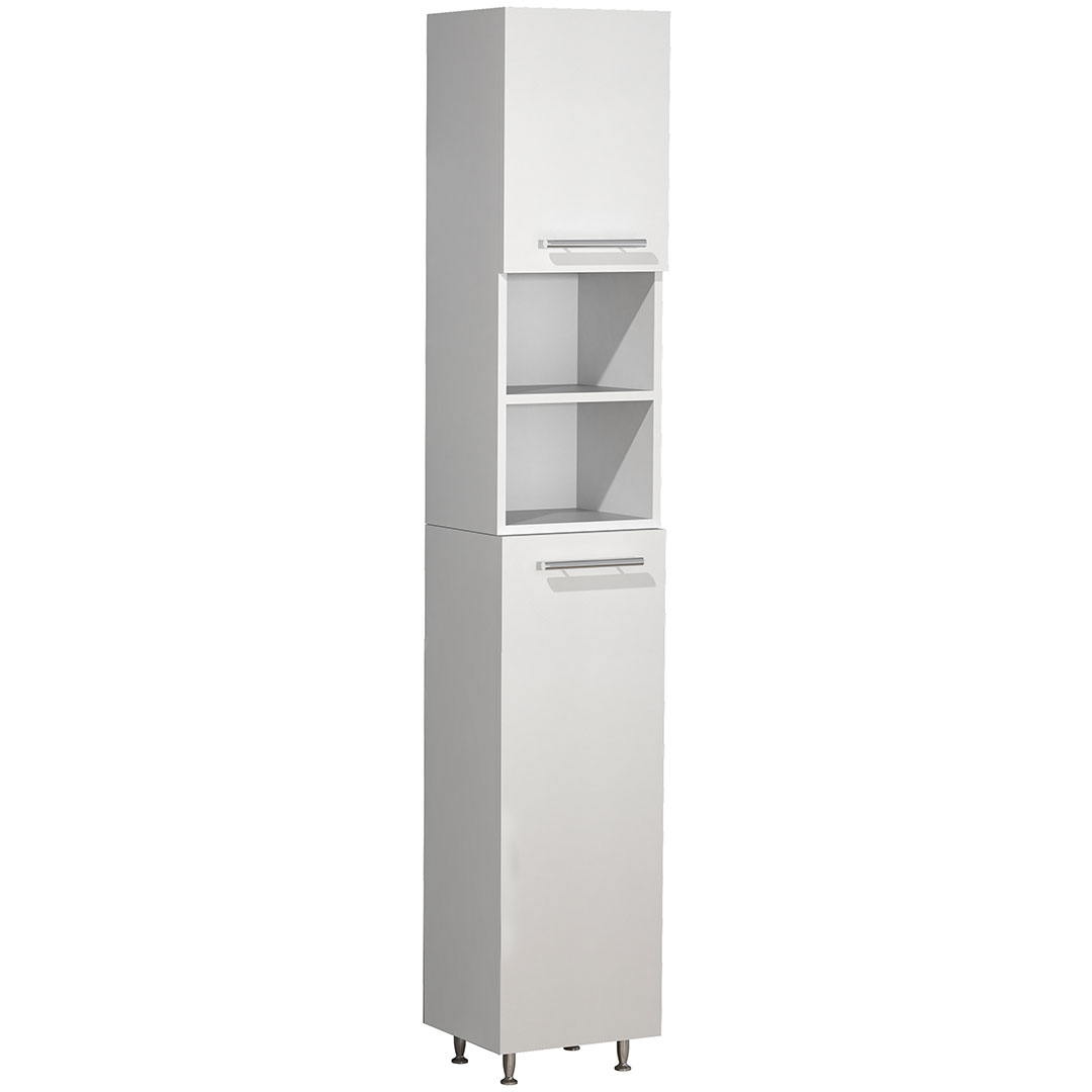 Lisalo højskab badeværelse 2 låger hvid billede