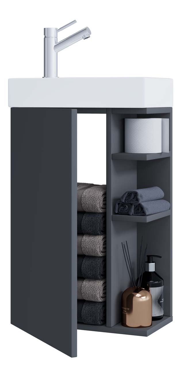 Lumia vaskeskab antracit billede