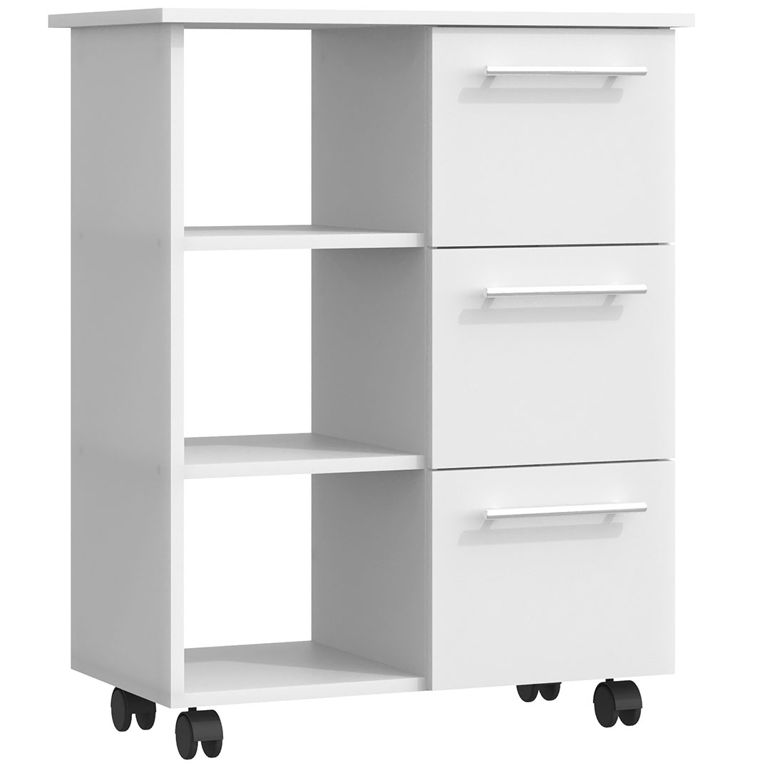 Esilo køkkenmodul på hjul hvid billede