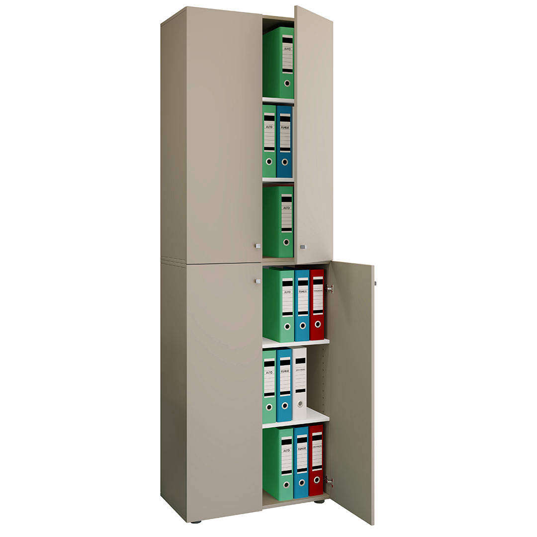 Lona2XLDT kontorskab 4 låger grå