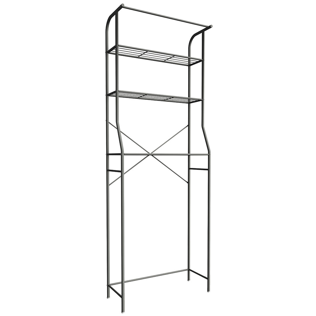 TubasL klædeskab skab vaskemaskine sort