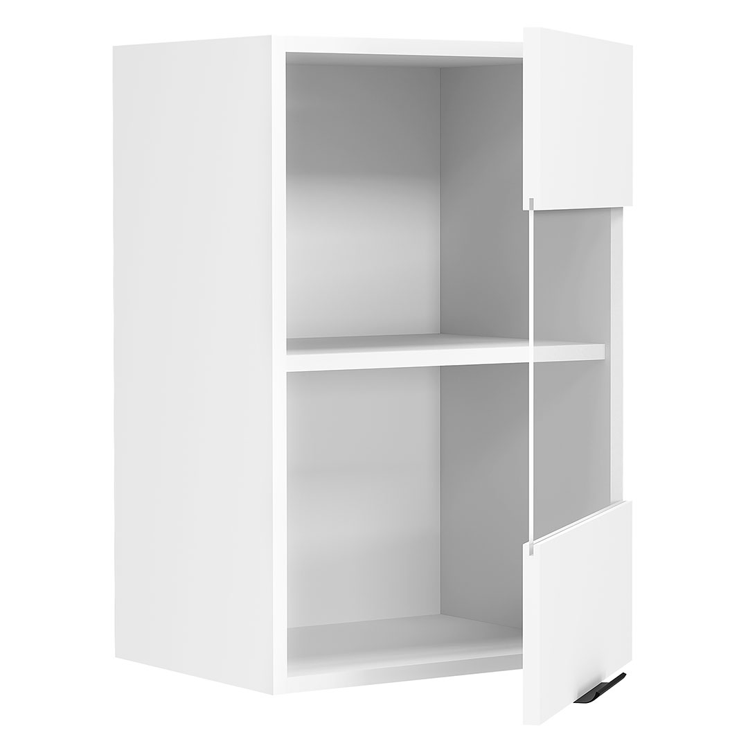 VCM NORDIC Fasola køkken vægskab, m. 1 glaslåge og 1 hylde - hvid træ (B:40)