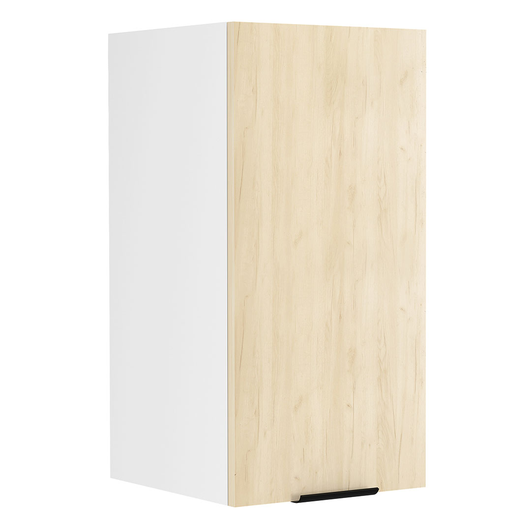 VCM NORDIC Fasola køkken vægskab, m. 1 låge og 1 hylde - natur/hvid træ (B:30)