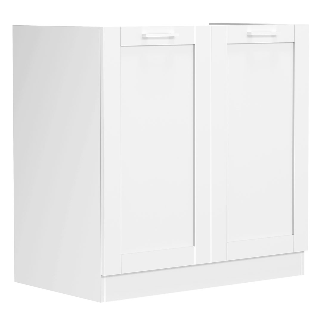 VCM NORDIC Colura køkkenunderskab til håndvask, m. 2 låger - hvid træ (B:80)