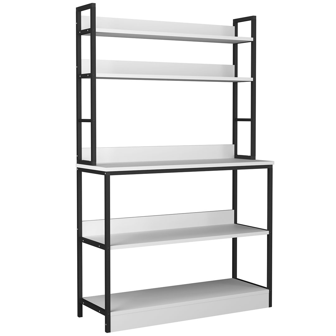 Insasi hylder, reoler køkken 101 cm 5 hylder hvid