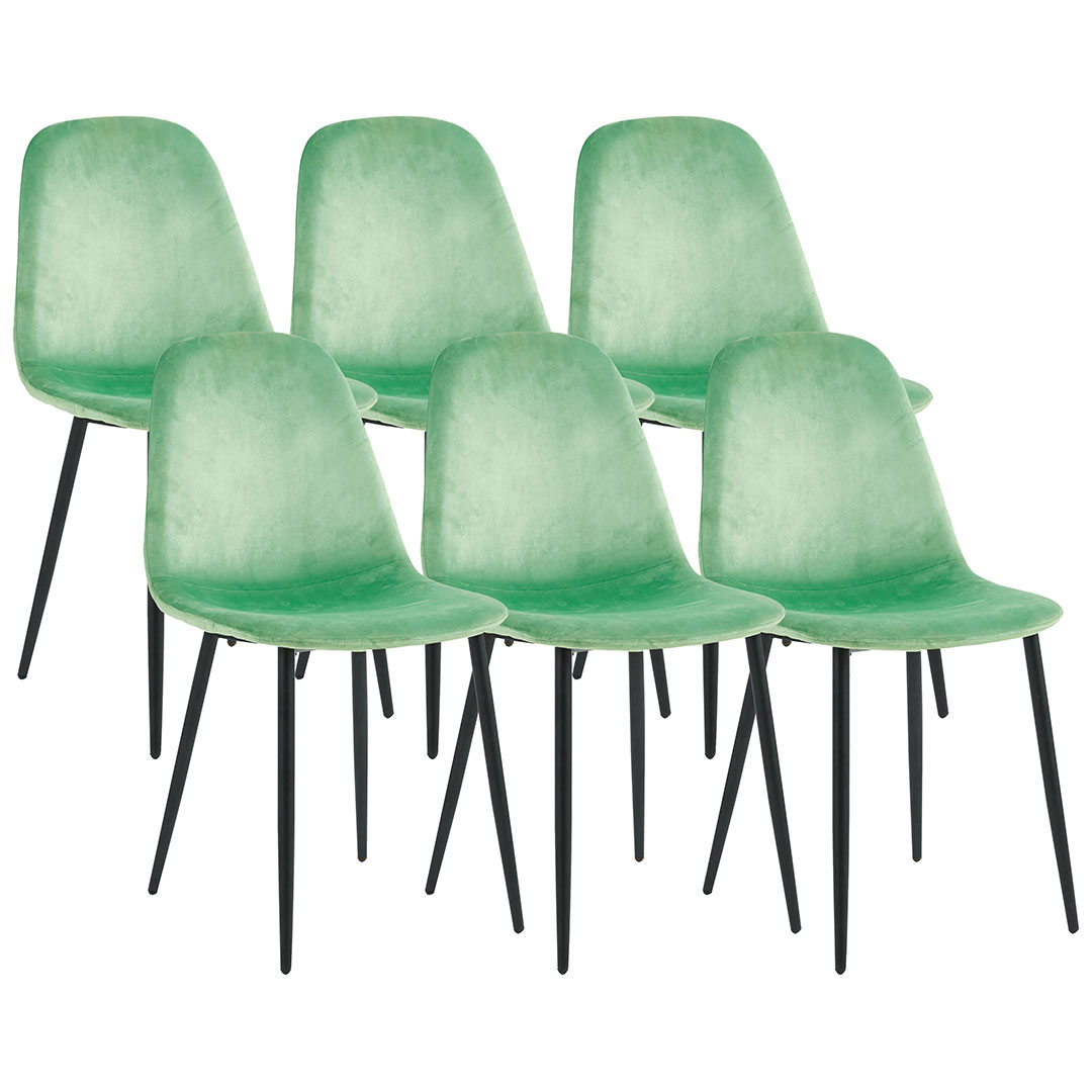 Fiolo6 spisestuestol sæt med 6 mint