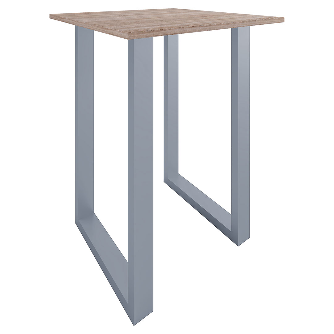 Xona barbord 80x80 eg dekor, sølvfarvet