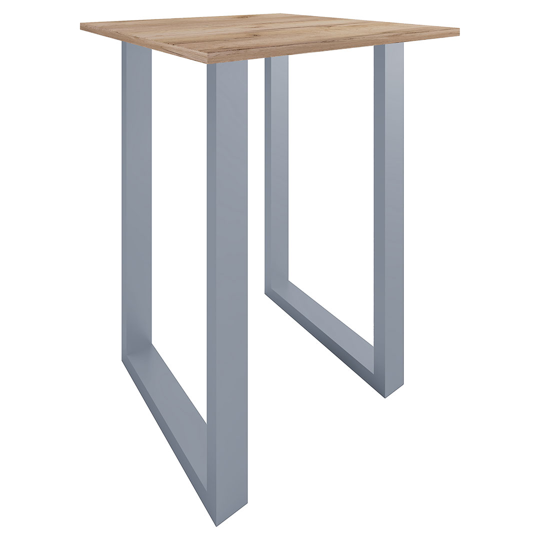 Xona barbord 80x80 eg dekor, sølvfarvet