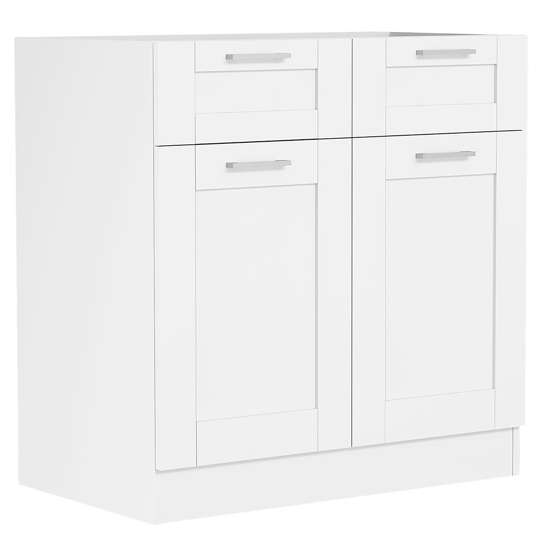 VCM NORDIC Colura køkkenunderskab, m. 2 låger, 1 skuffe, 1 hylde - hvid træ (B:80)