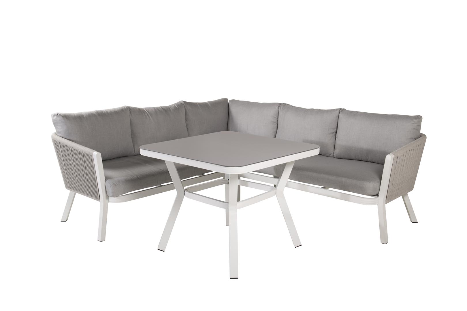 Virya loungesæt 2 dele grå,hvid