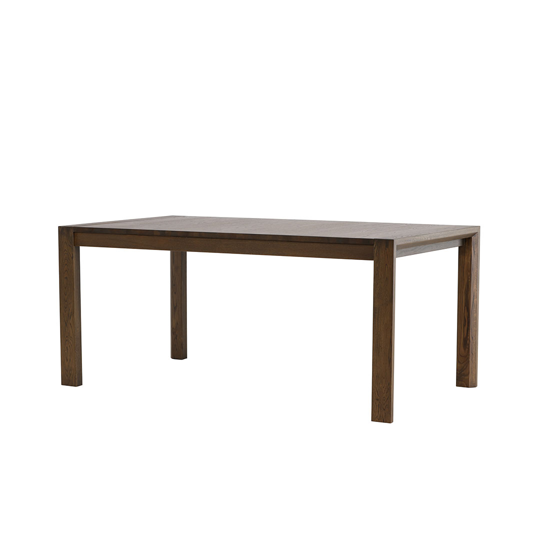 VENTURE DESIGN Slider spisebord, m. 2 tillægsplader - smoked egetræsfiner og smoked egetræ (170x95)