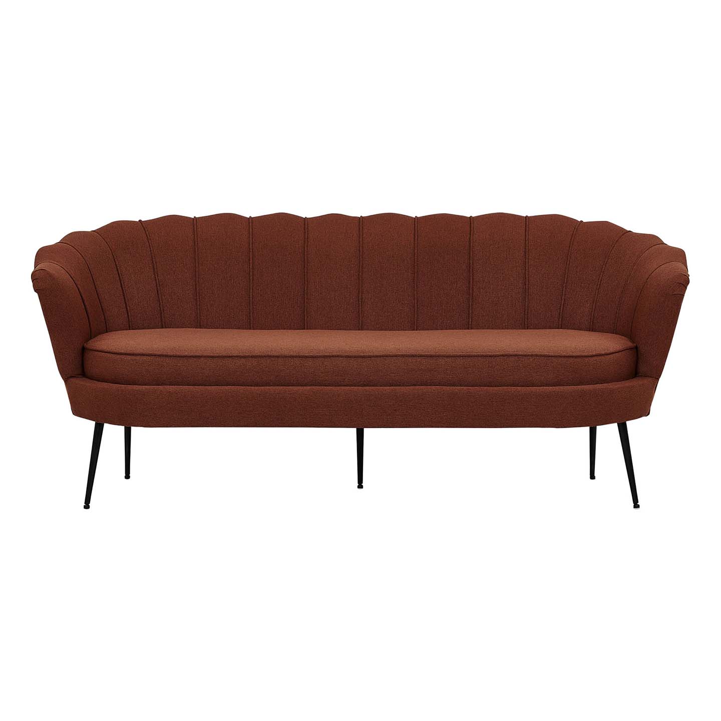 VENTURE DESIGN Calais 3 personers sofa - rust polyester og sort metal
