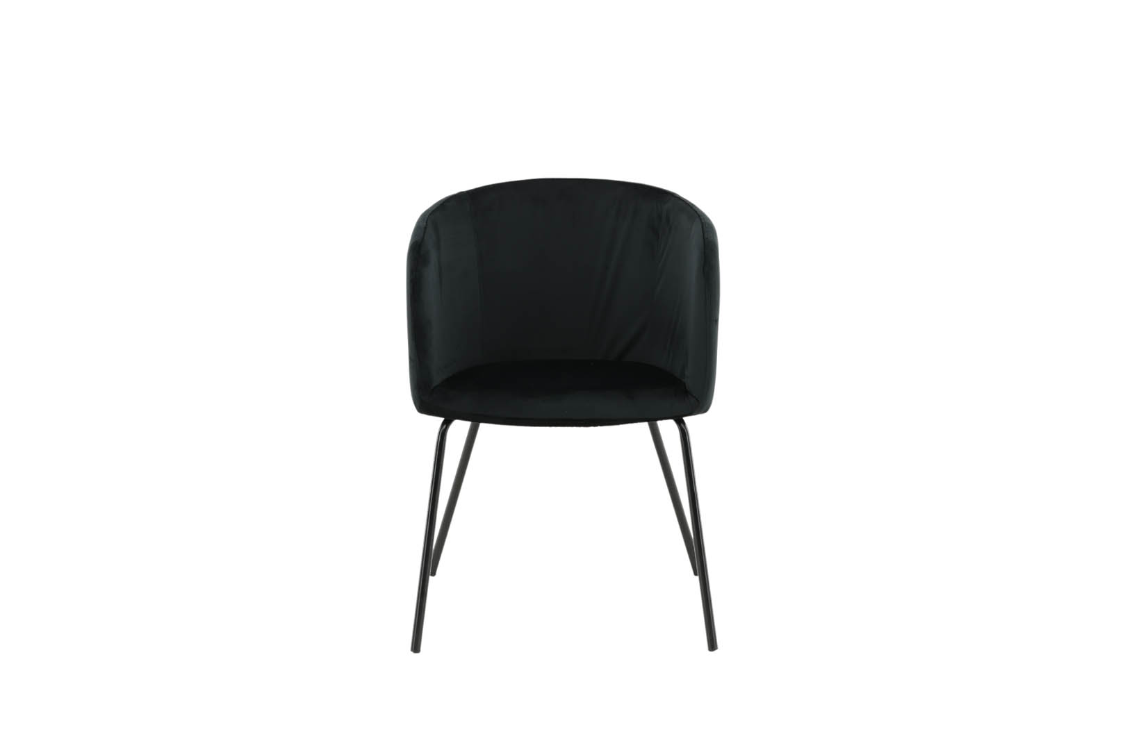 Berit spisestuestol med armlæn, velour sort billede