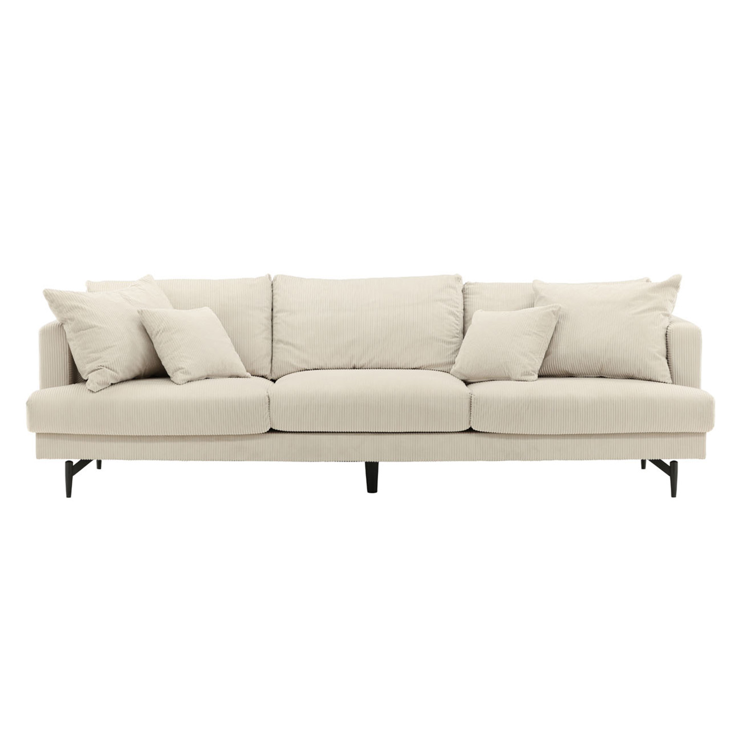 Sofia sofa 3 personers fløjl beige billede