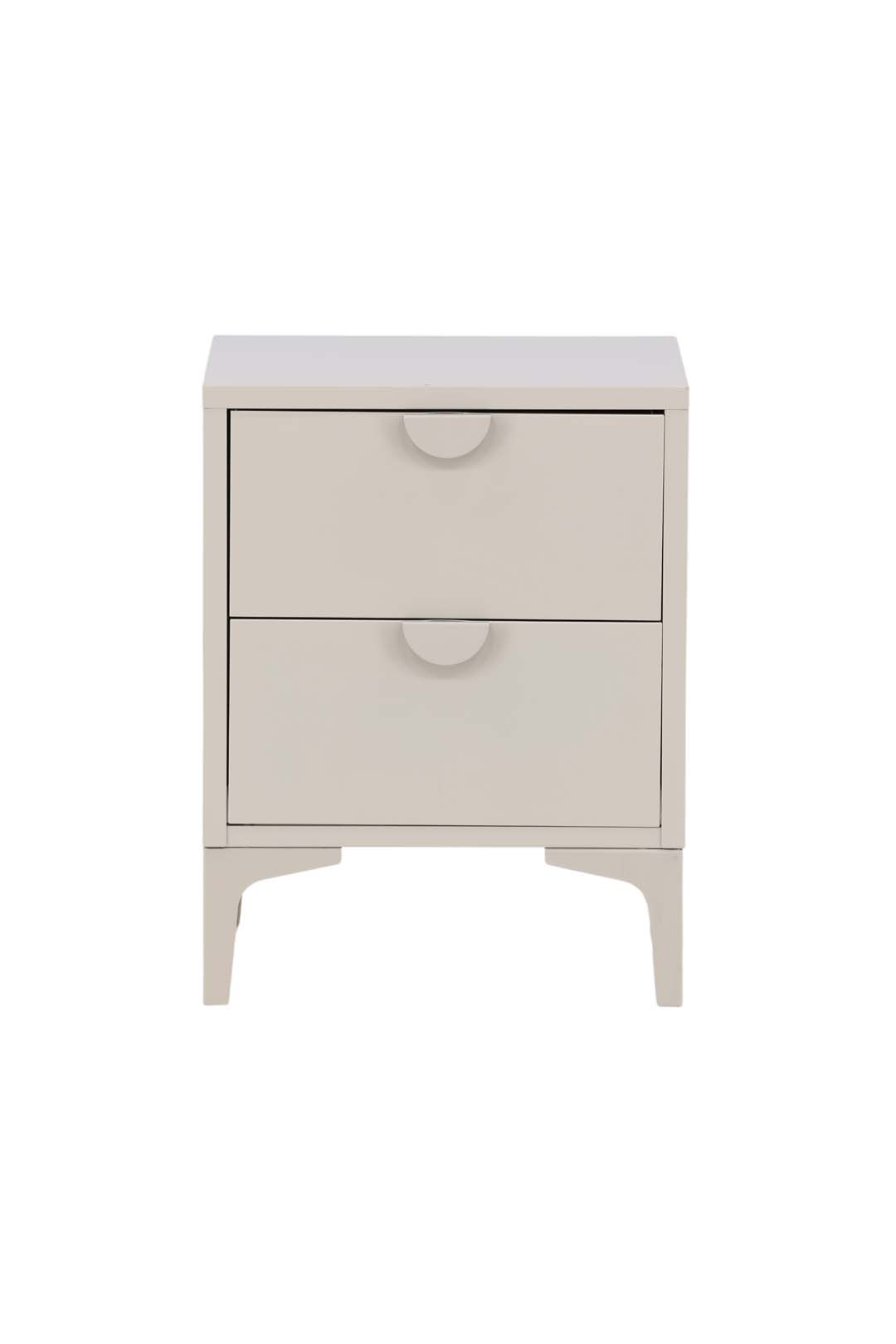 Piring natbord 2 skuffer beige billede