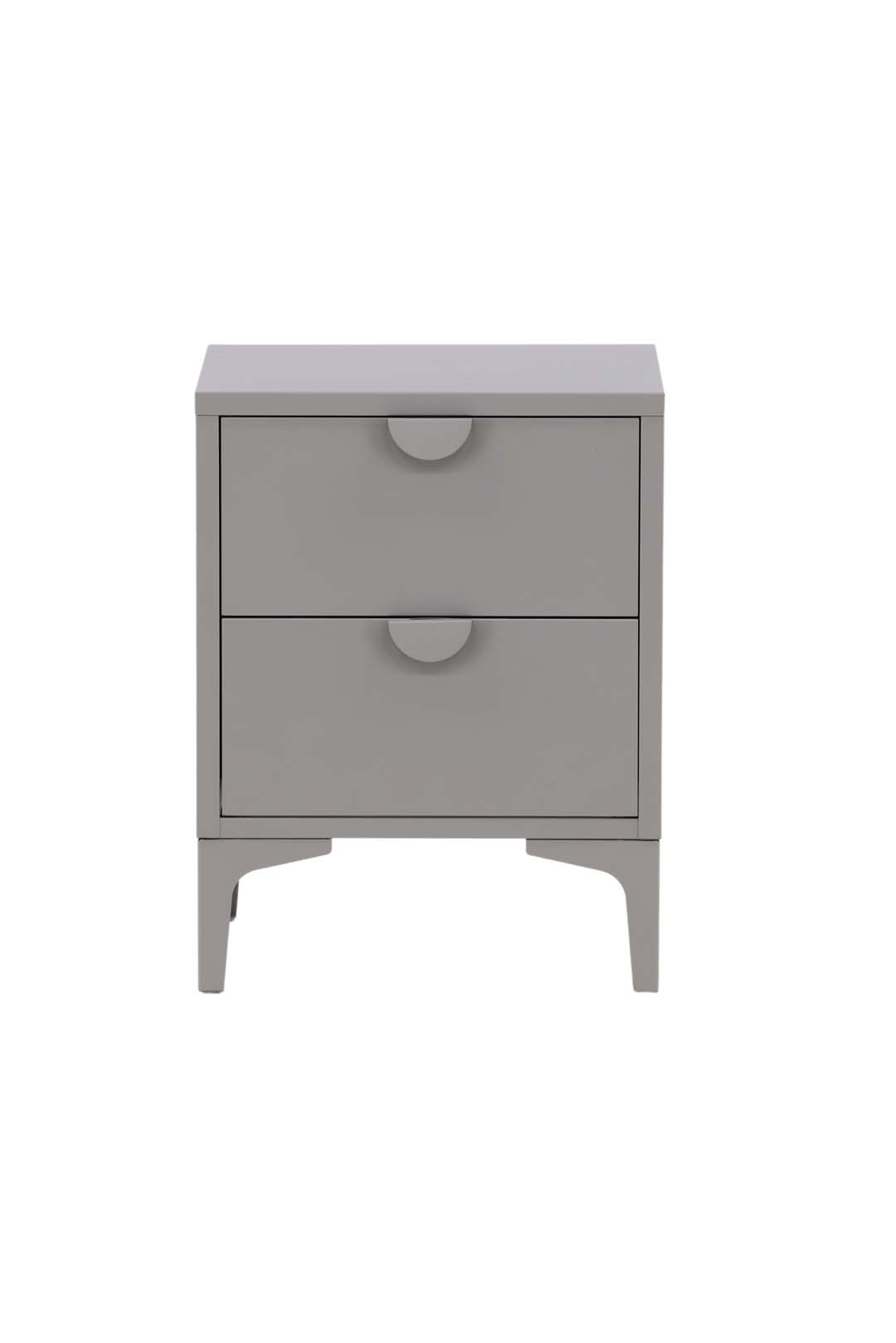 Piring natbord 2 skuffer lysegrå billede