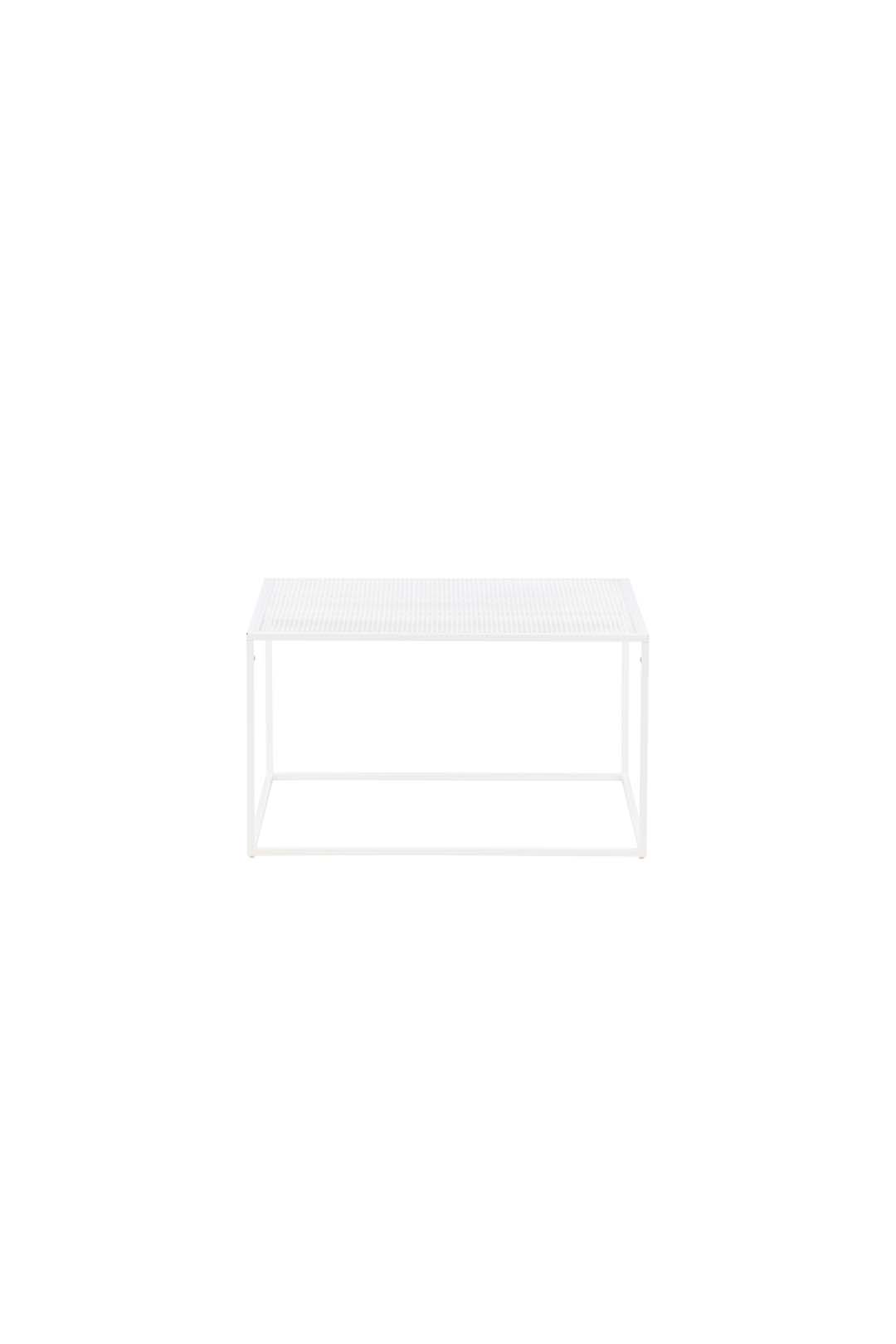 VENTURE DESIGN Netz sofabord, kvadratisk - hvid stål (80x80)