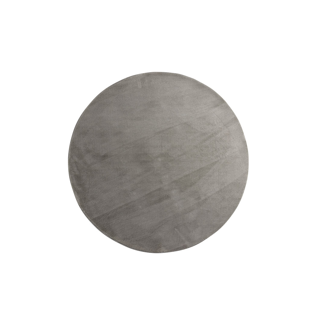 VENTURE DESIGN Blanca gulvtæppe, rund - lysegrå polyester (Ø200)
