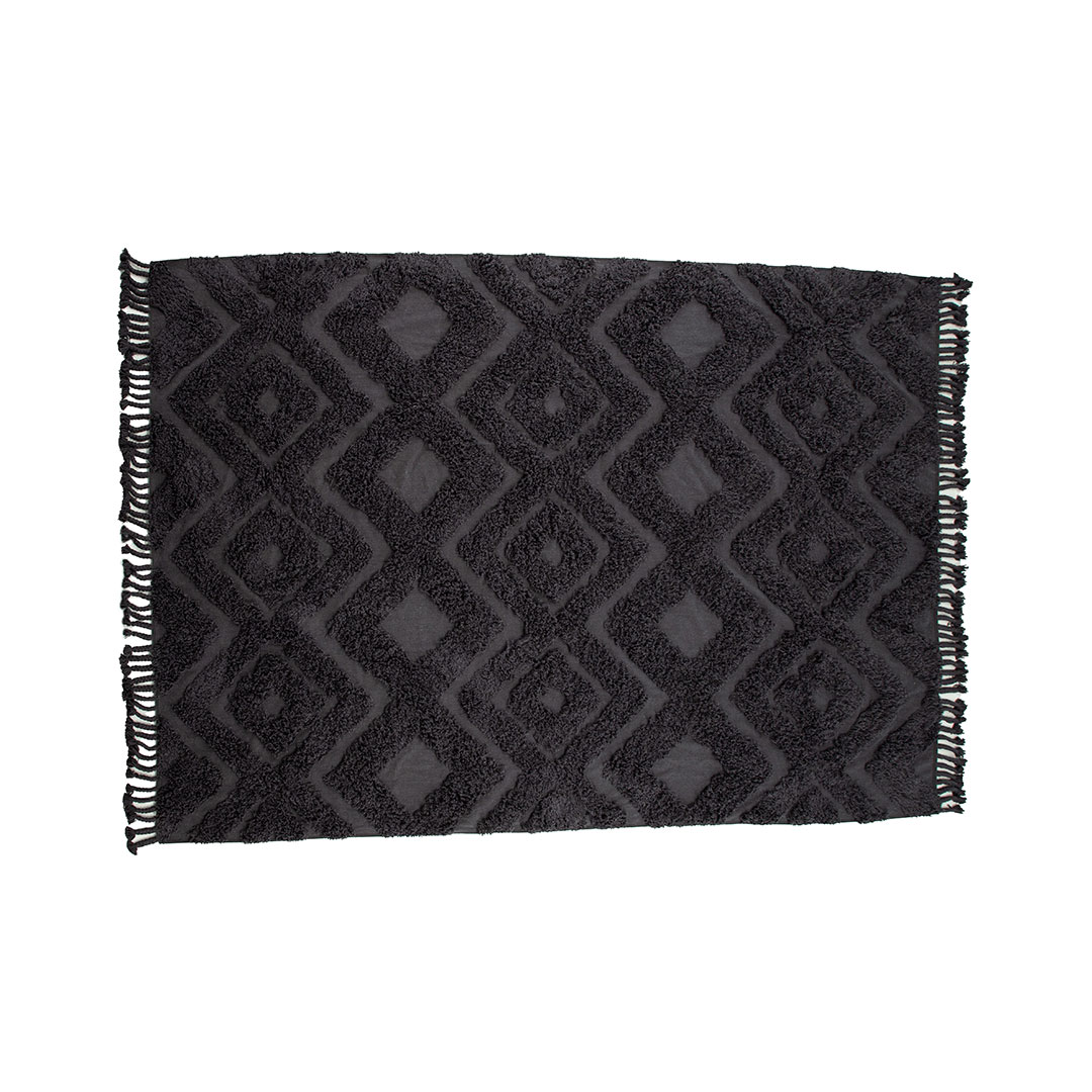 Hilma tæppe 350x250cm mørkegrå