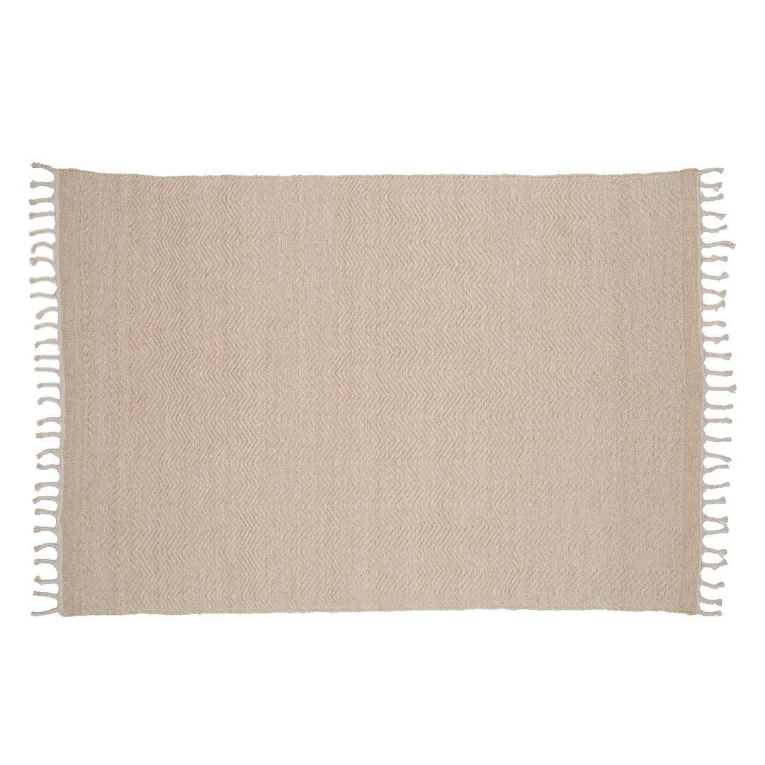 Loke Tæppe  162 x 230 - Beige og Hvid