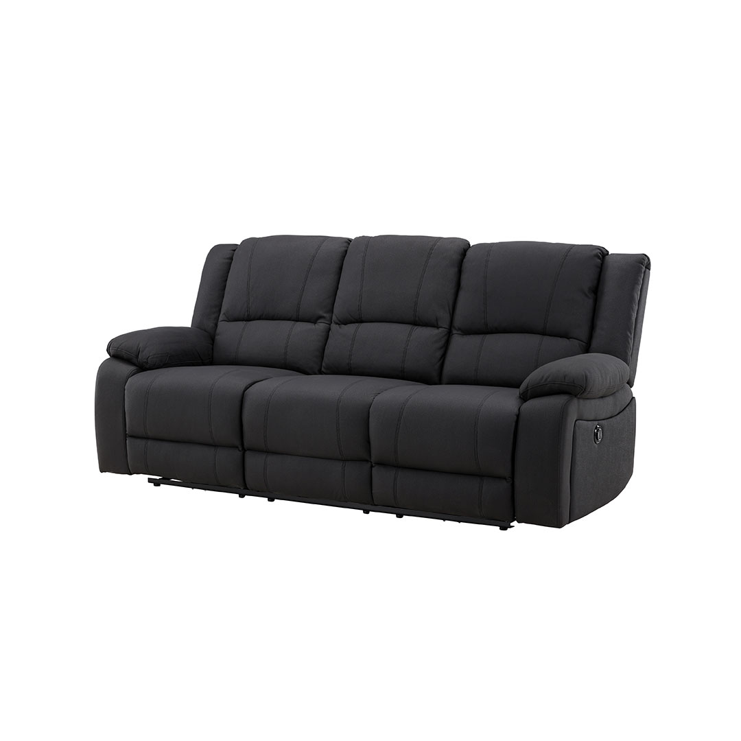 Singapore sofa 3 personers recliner sort billede