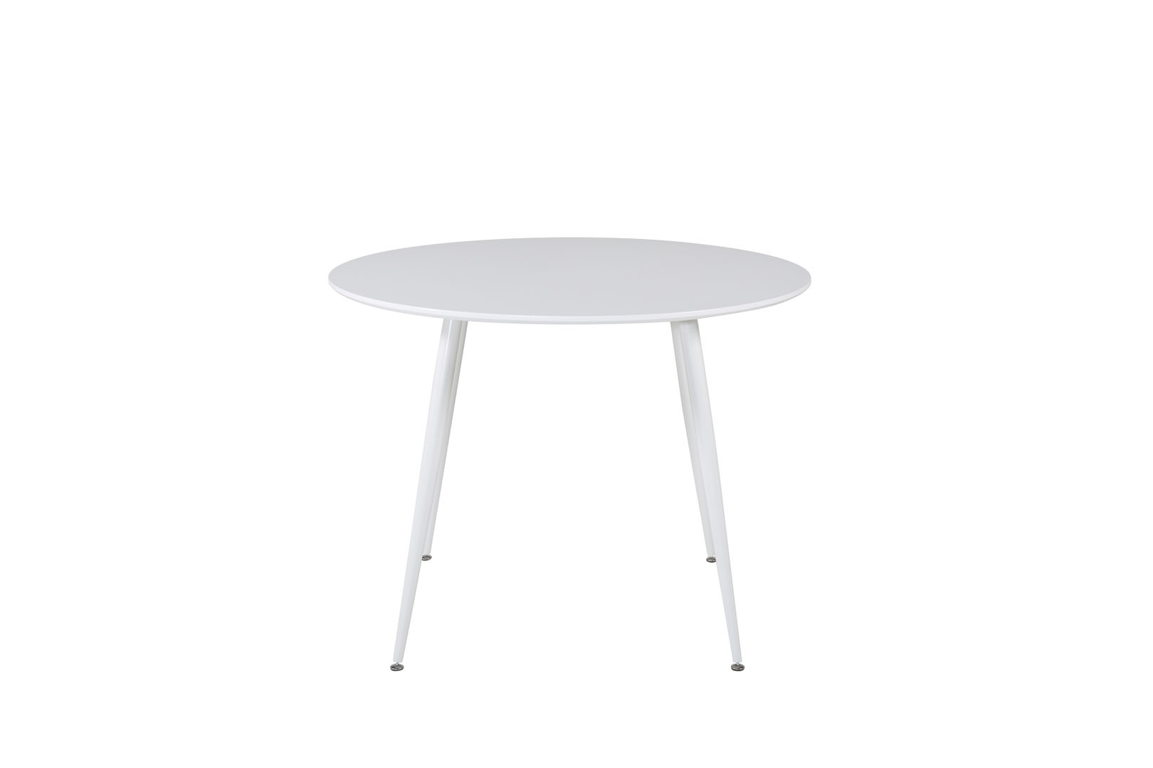 VENTURE DESIGN Plaza spisebord - hvid MDF og hvid metal (Ø100)