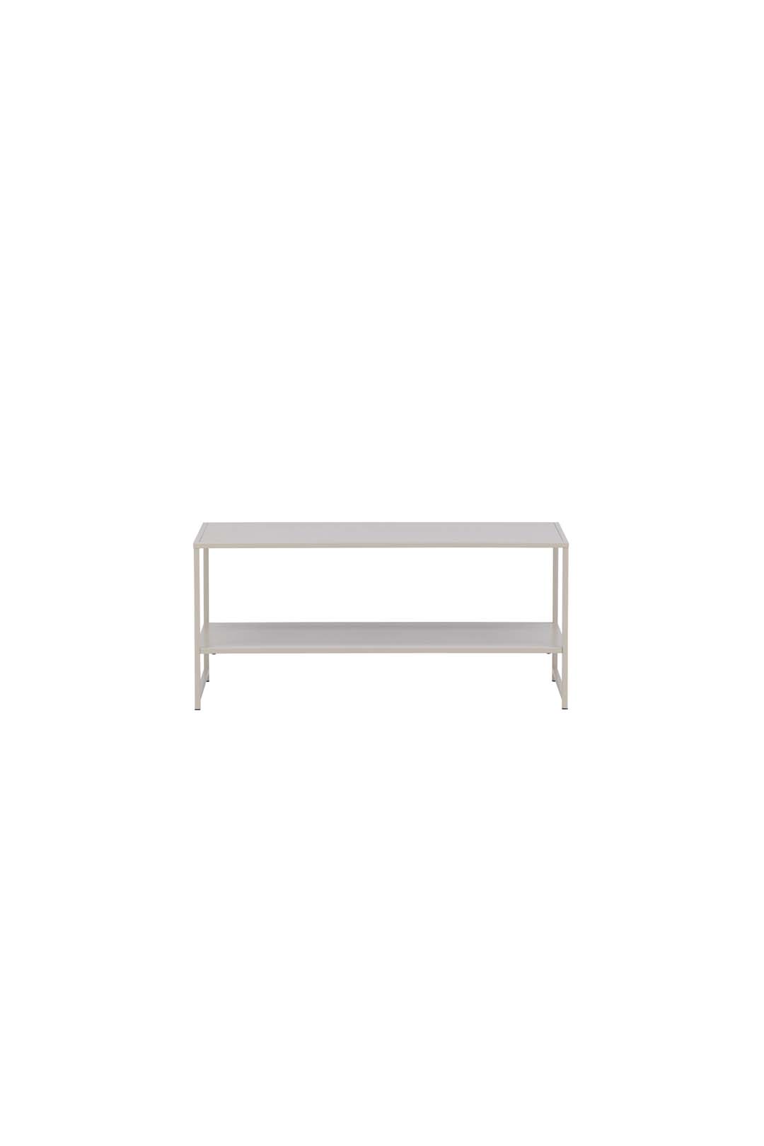 VENTURE DESIGN Staal sidebord, m. 1 hylde - beige stål (101,60x43,20)