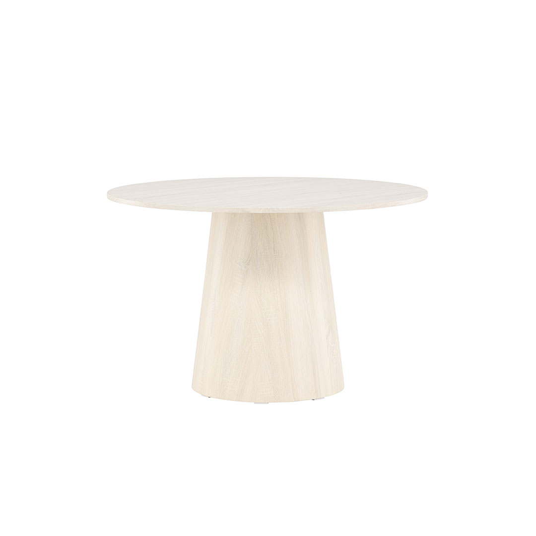 VENTURE DESIGN Lanzo spisebord, rund - hvidvasket MDF (Ø120)