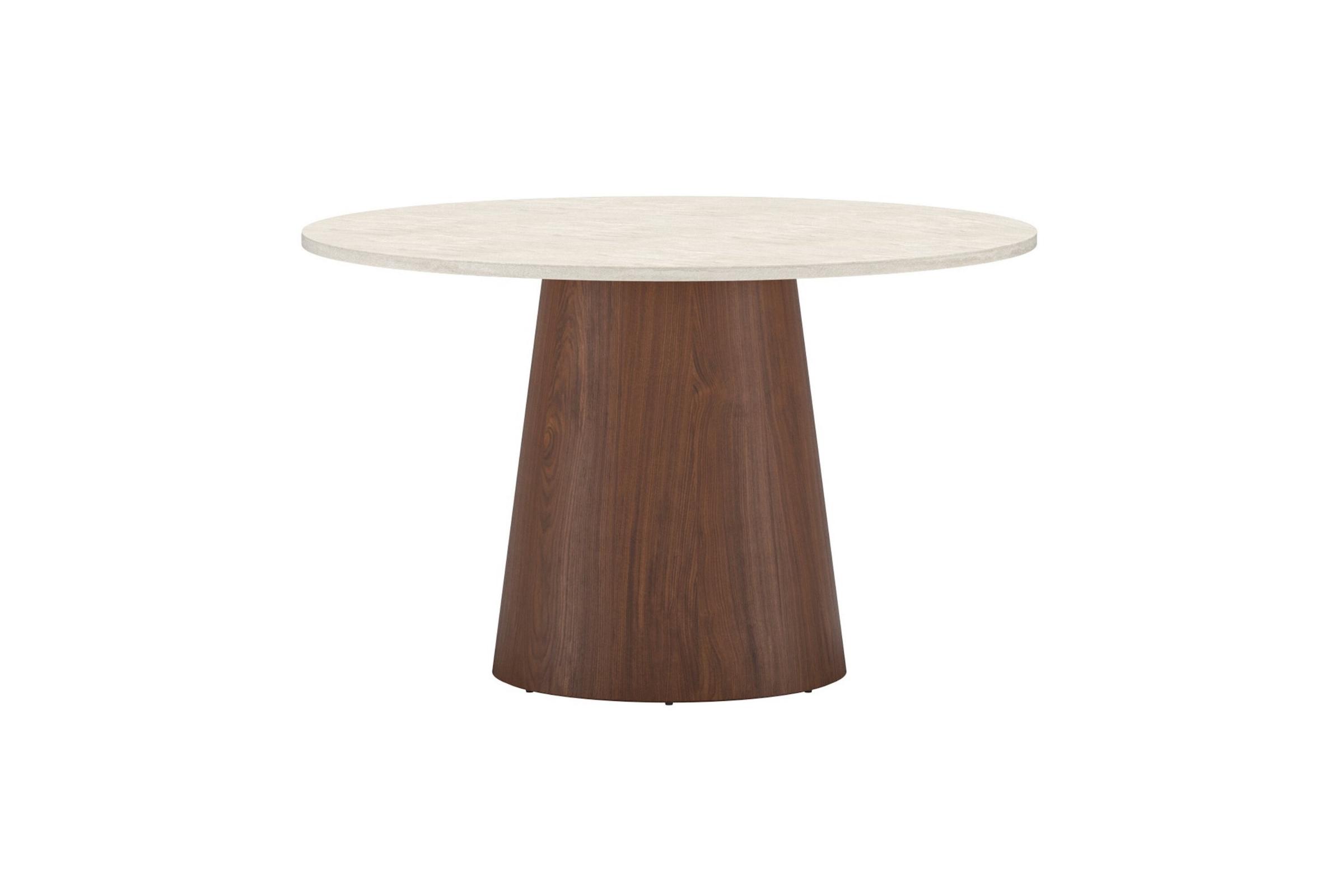 Lanzo spisebord Ø120cm beige, mocca