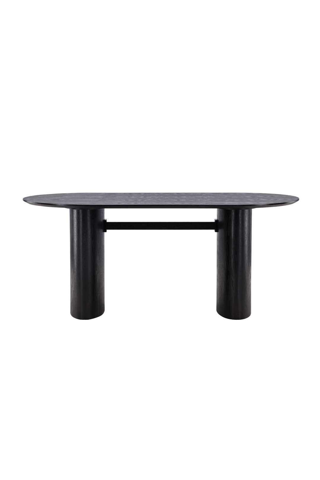 VENTURE DESIGN Isolde spisebord, oval - sort MDF (180x75)