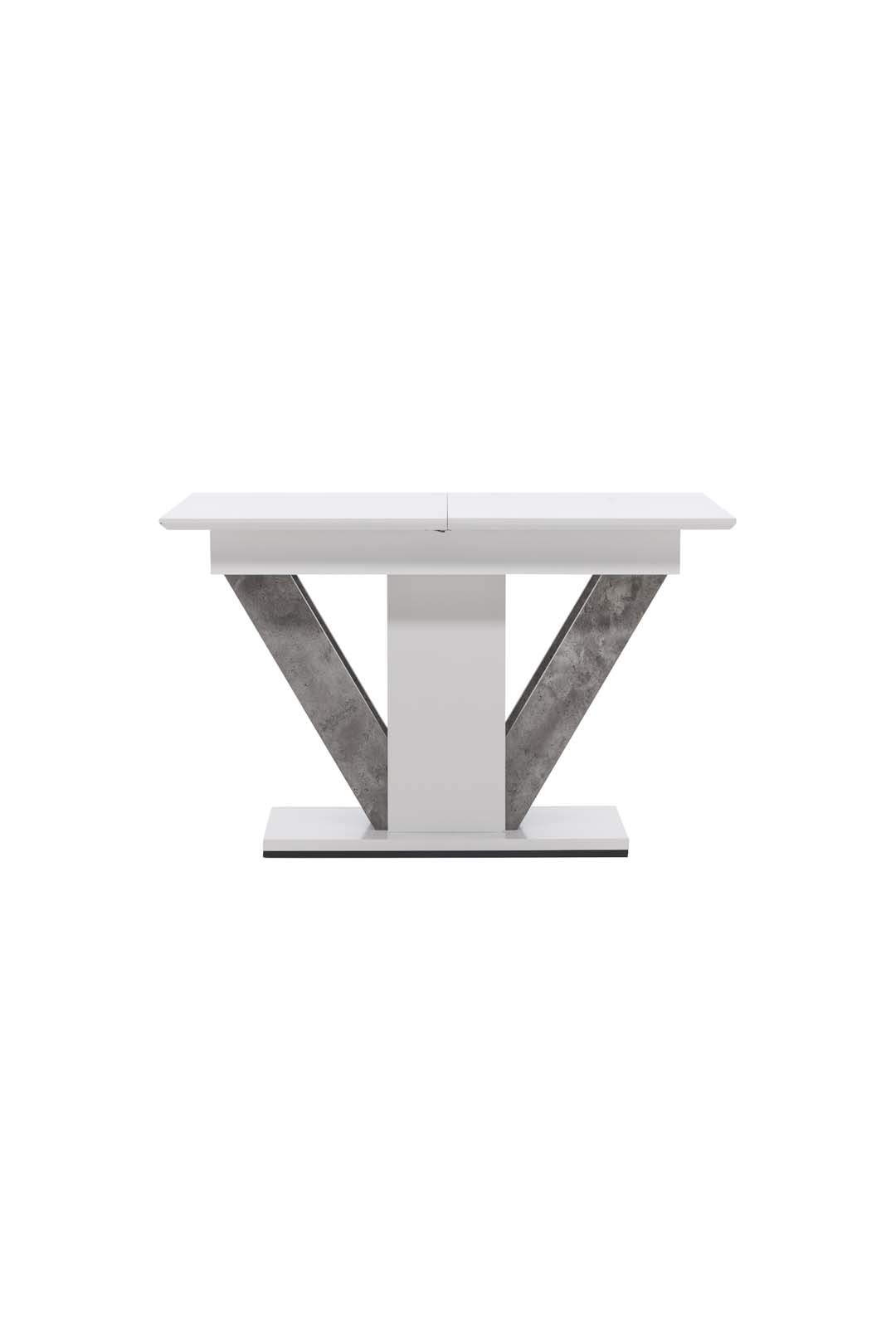 Disa spisebord 80x120cm, med udtræk inkl. plader hvid