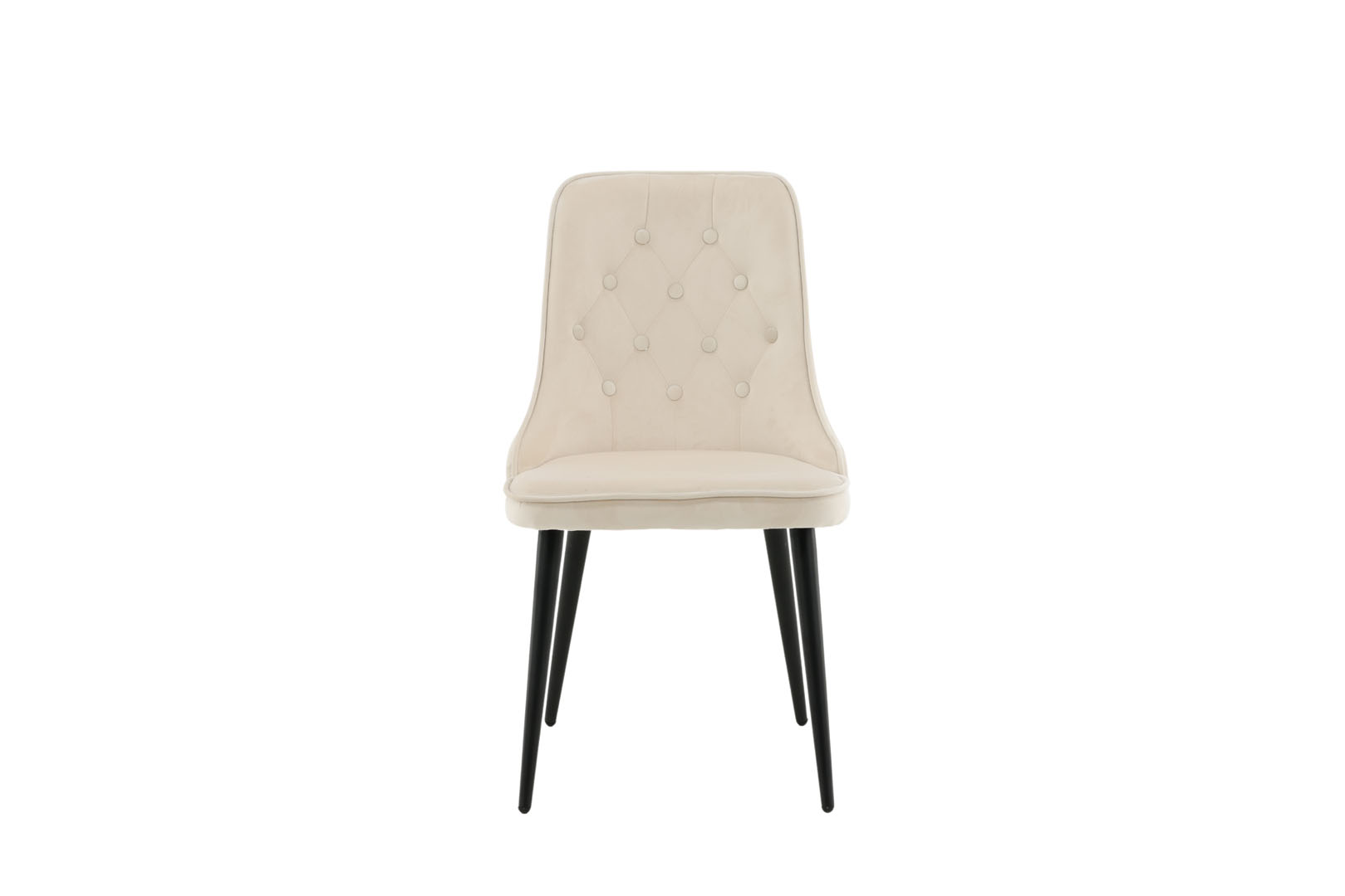 VelvetDeluxe spisestuestol velour beige, sort billede