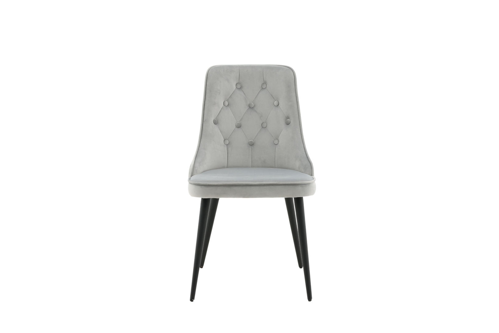 VelvetDeluxe spisestuestol velour lysegrå billede