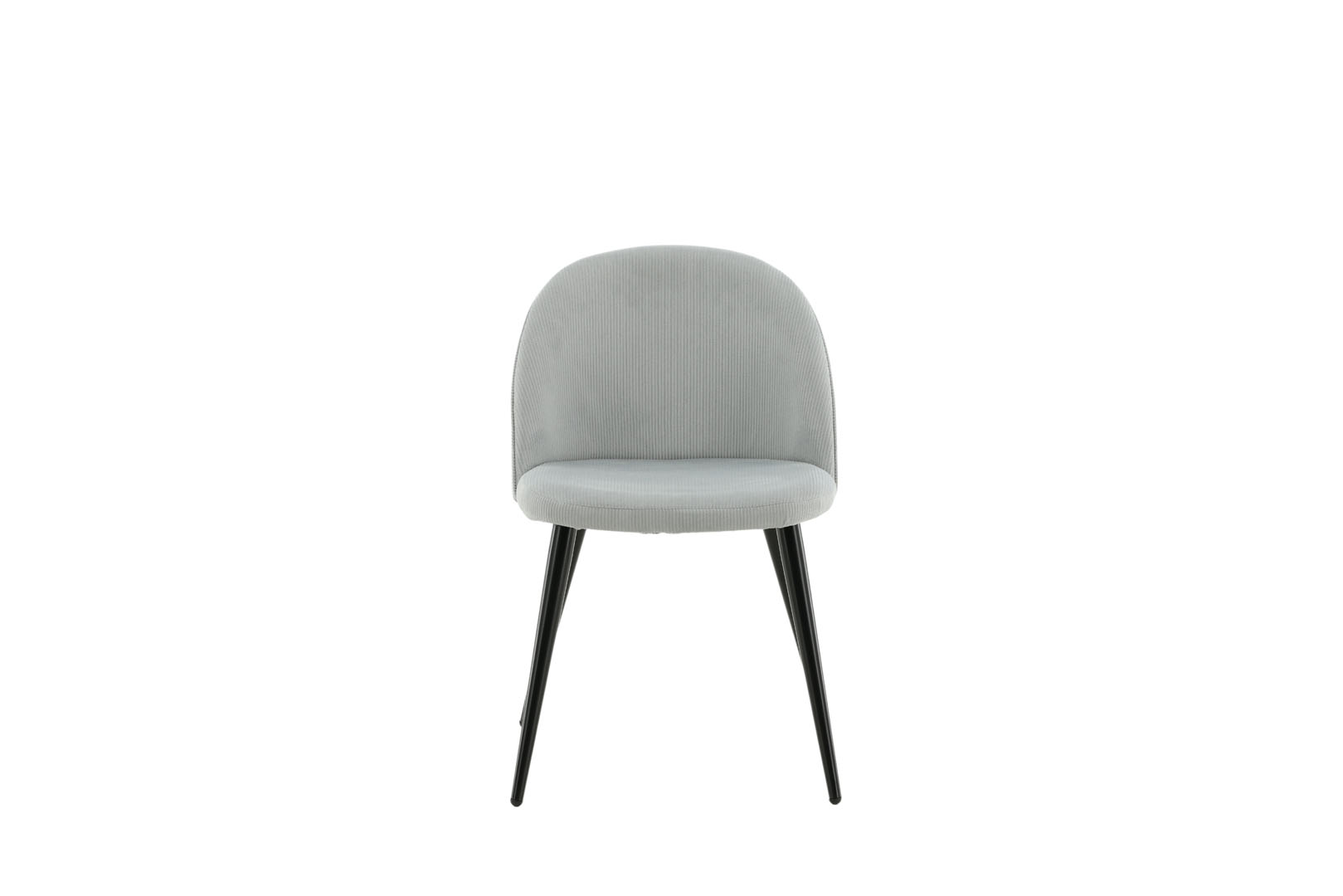 Velvet spisestuestol fløjl lysegrå, sort billede