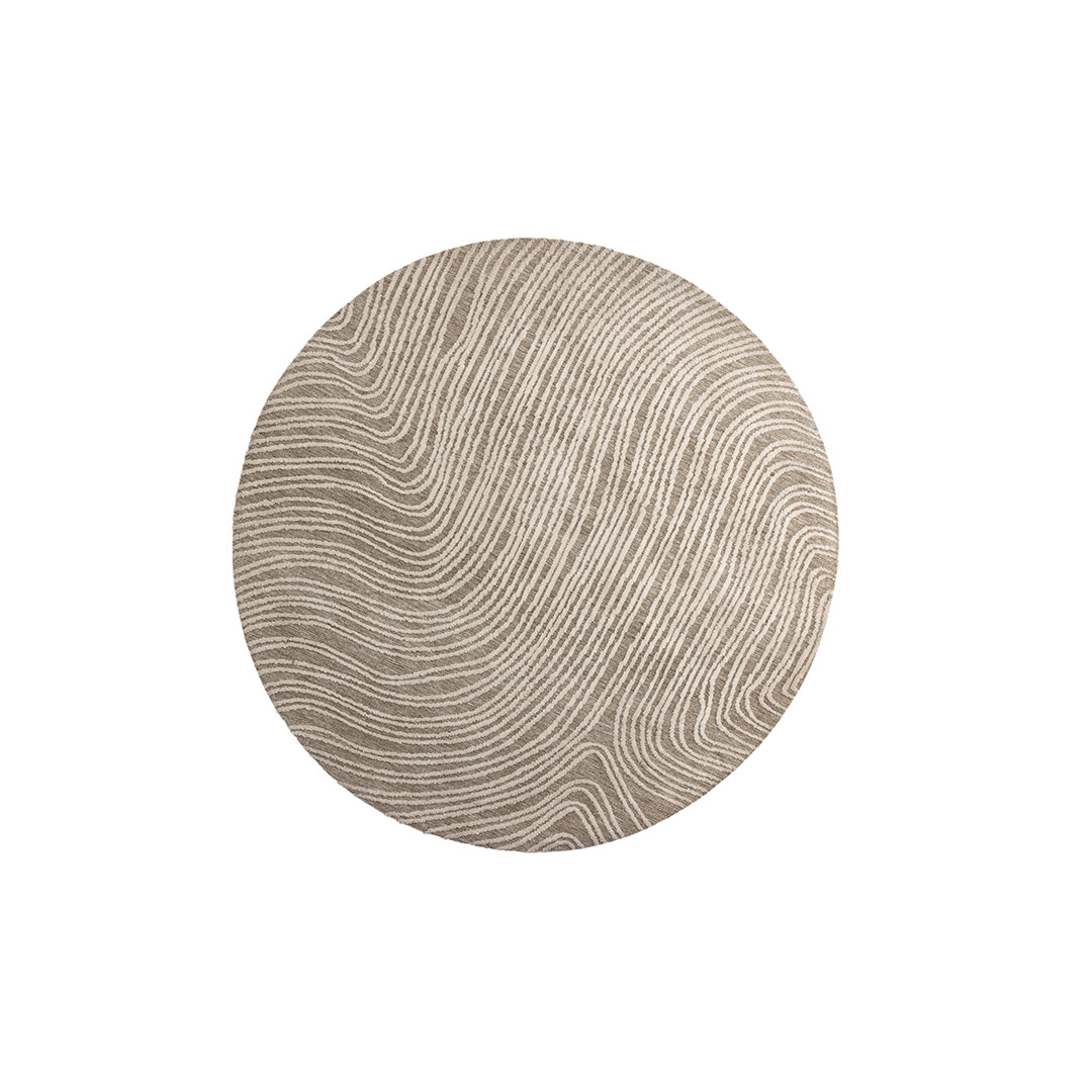 VENTURE DESIGN Melle Tæppe Melle Micropolyester - 200*200- -Rund-Ivory Beige