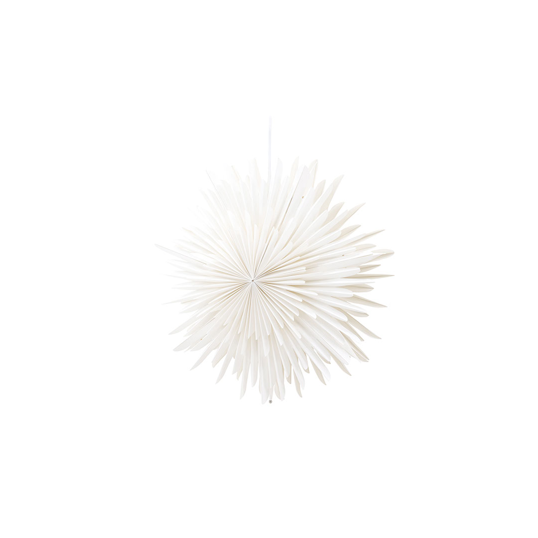 Sälen julestjerne med lys papir Ø46cm pendel hvid