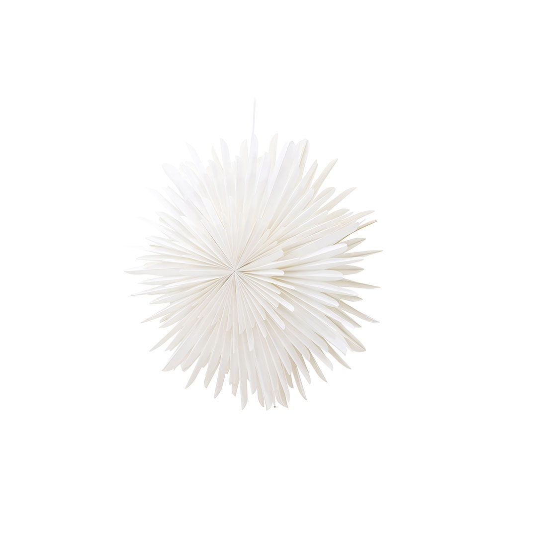 Sälen julestjerne med lys papir Ø80cm pendel hvid billede