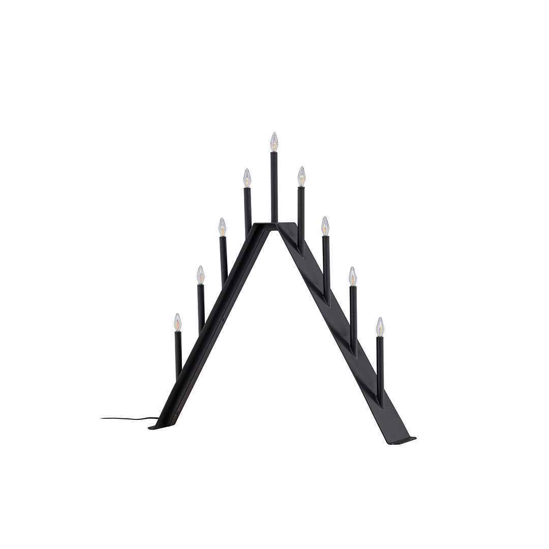 Åre adventsstage elektrisk 9 lys sort billede