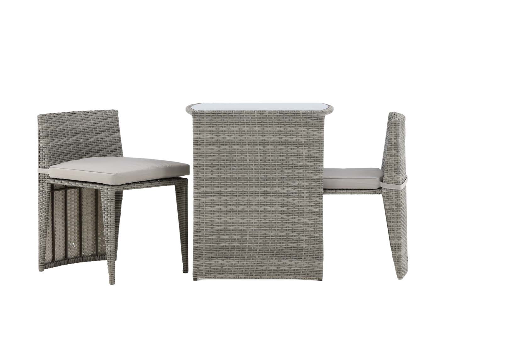 Savanna loungemøbel sæt 3 dele grå