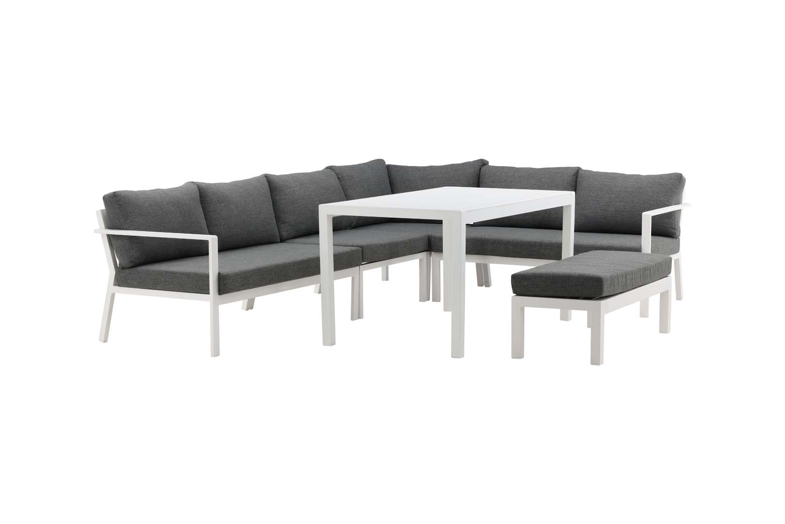 Ramos loungesæt 3 dele grå,hvid