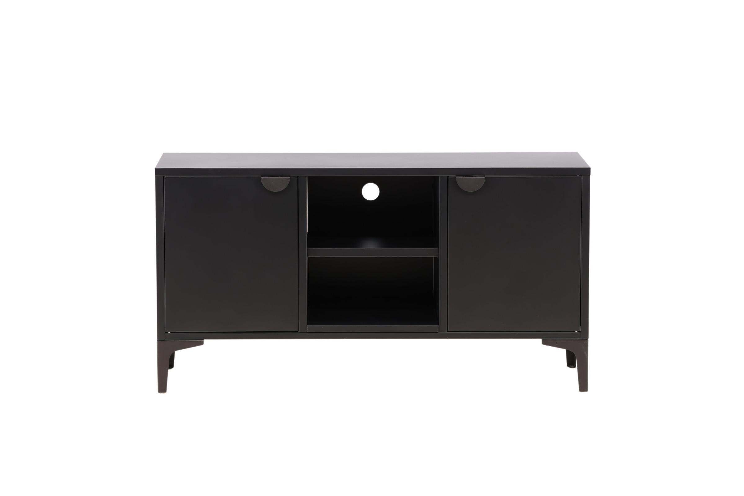 Piring tv møbel 2 låger, 2 hylder sort
