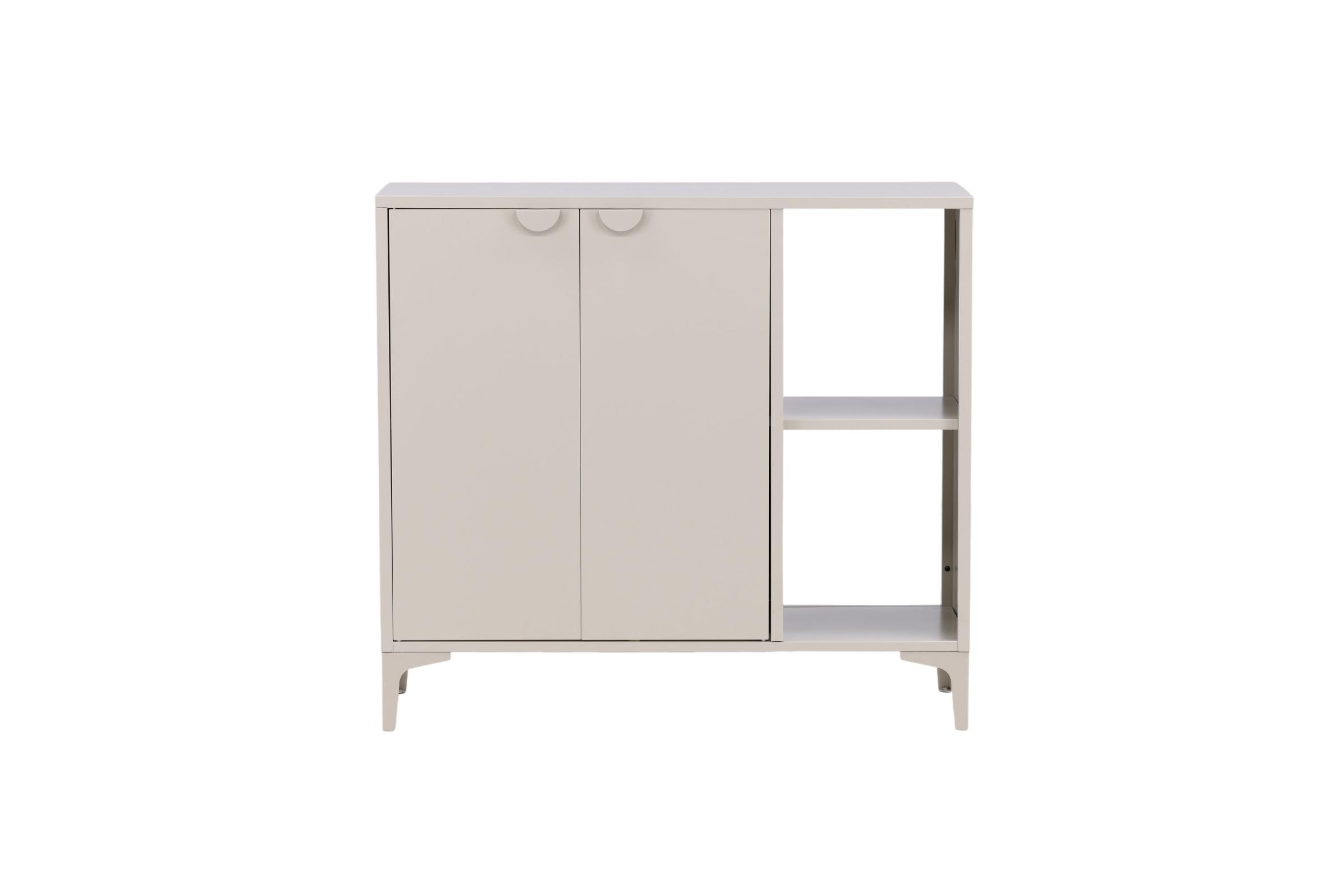Piring skænk 2 låger, 2 hylder beige
