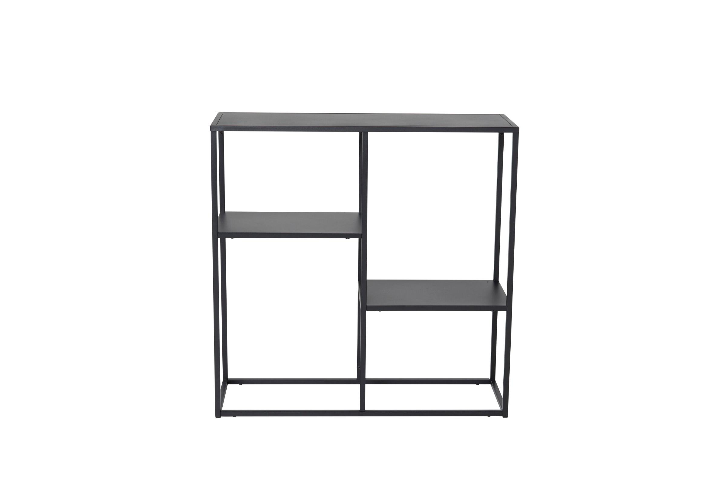 Staal reol 3 hylder sort