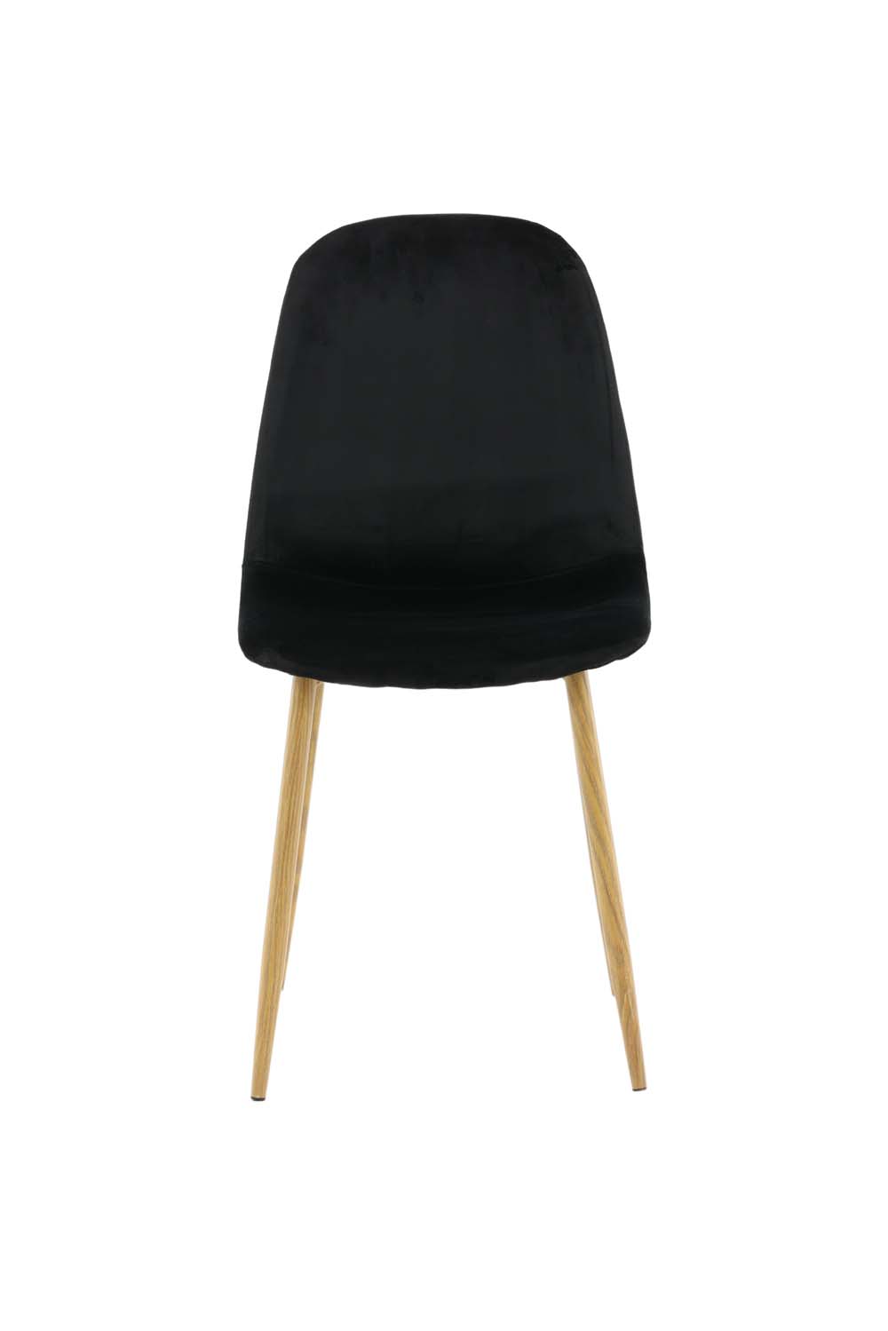 Polar spisestuestol velour sort, egetræ dekor billede