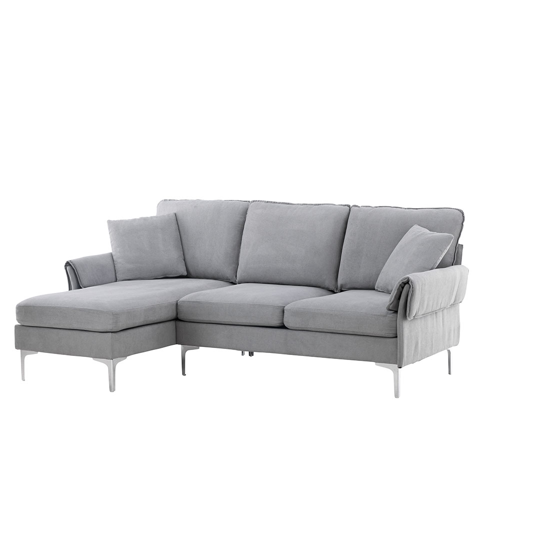 Toulouse sofa chaiselong sofa venstrevendt grå billede